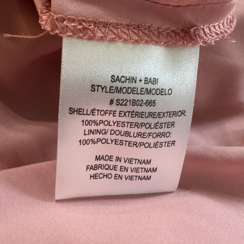 Sachin & Babi Kayla Gown Size 10 Halter Neck Tie Formal Flowy Gown‎ Rouge Pink - Picture 11 of 13